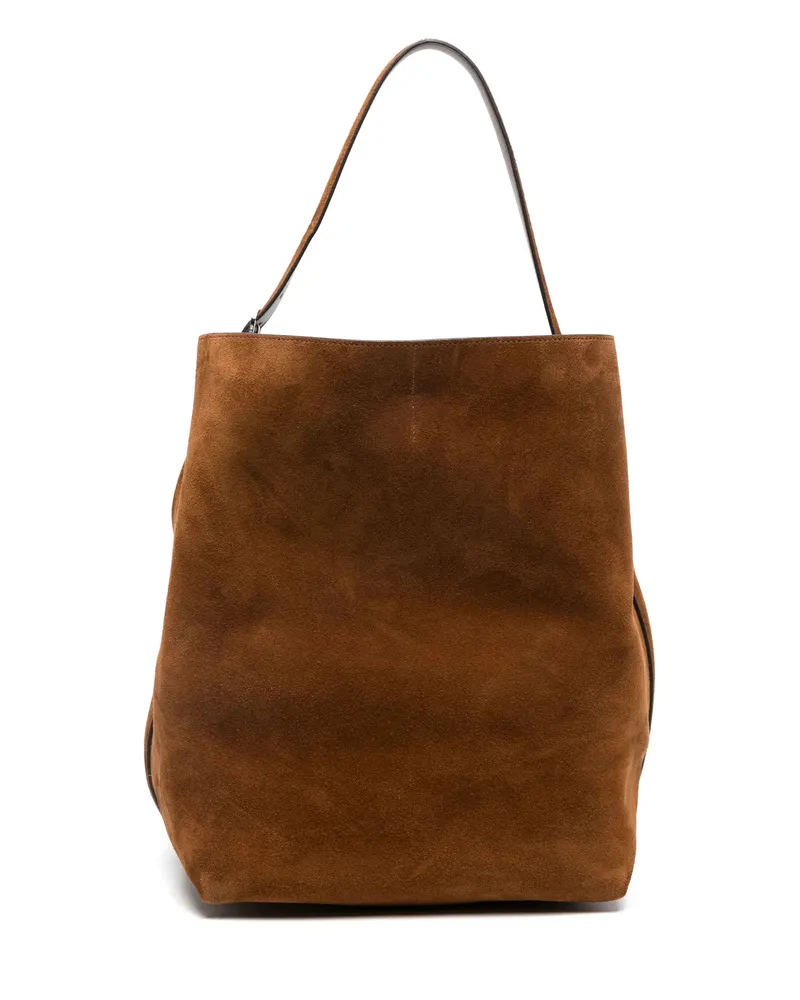 Totême Suede Tote Bag Brown