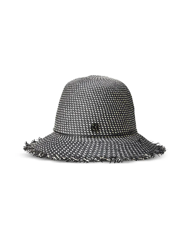 Maison Michel Candice Fringed Hat Black
