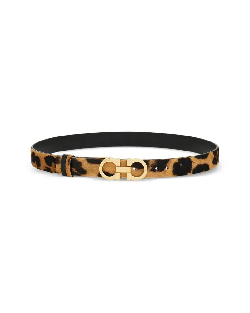 Ferragamo Adjustable Gancini Belt Neutrals