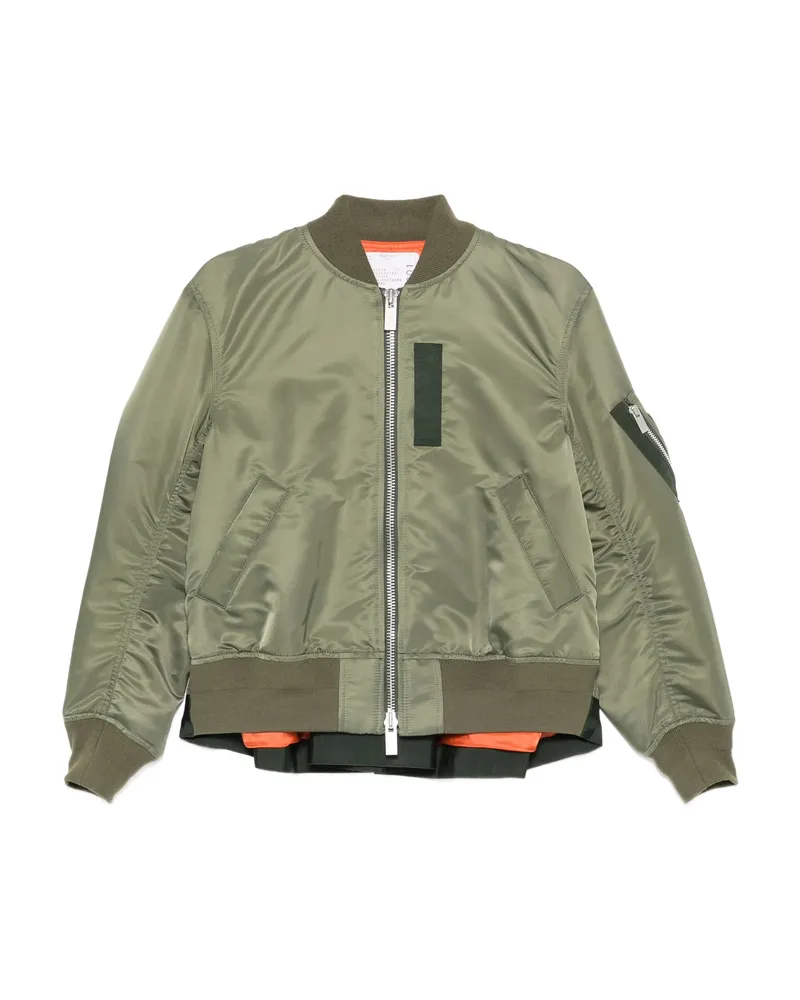Sacai Zip Pocket Bomber Jacket Green