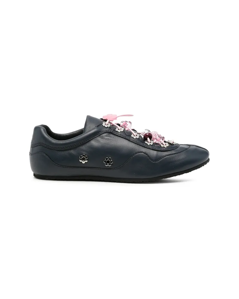 Cecilie Bahnsen CBBlaise Flower-embellished Sneakers Blue