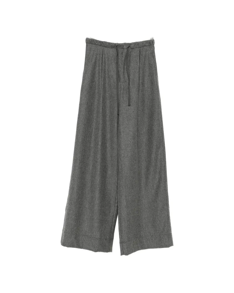 Soeur Hugues Drawstring Wide-leg Palazzo Pants Grey