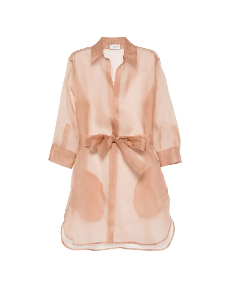 MAZZARELLI Organza Sheer Shirt Neutrals