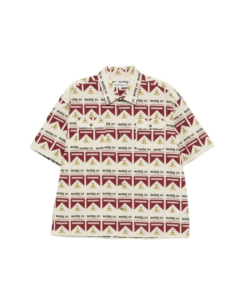 Carne Bollente Printed Short-sleeve Shirt Neutrals
