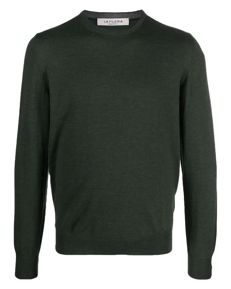 La Fileria Virgin-wool Fine-knit Jumper Green
