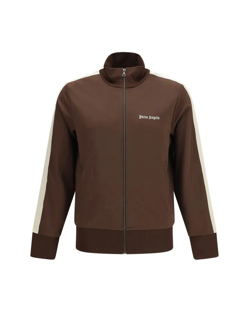 Palm Angels Classic Logo Track Jacket Brown