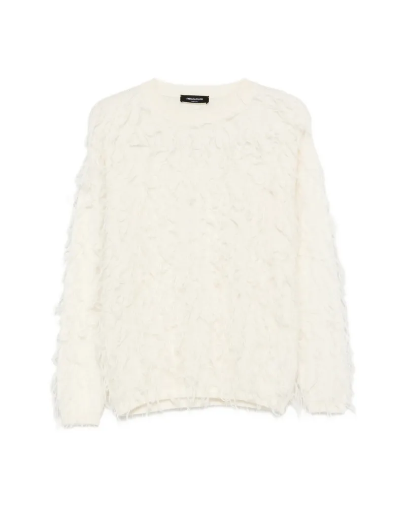 Fabiana Filippi Fringe-detail Sweater Neutrals