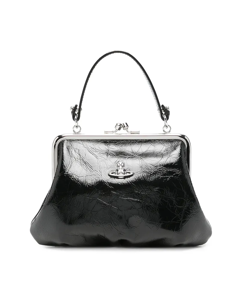 Vivienne Westwood Orb-plaque Patent Tote Bag Black