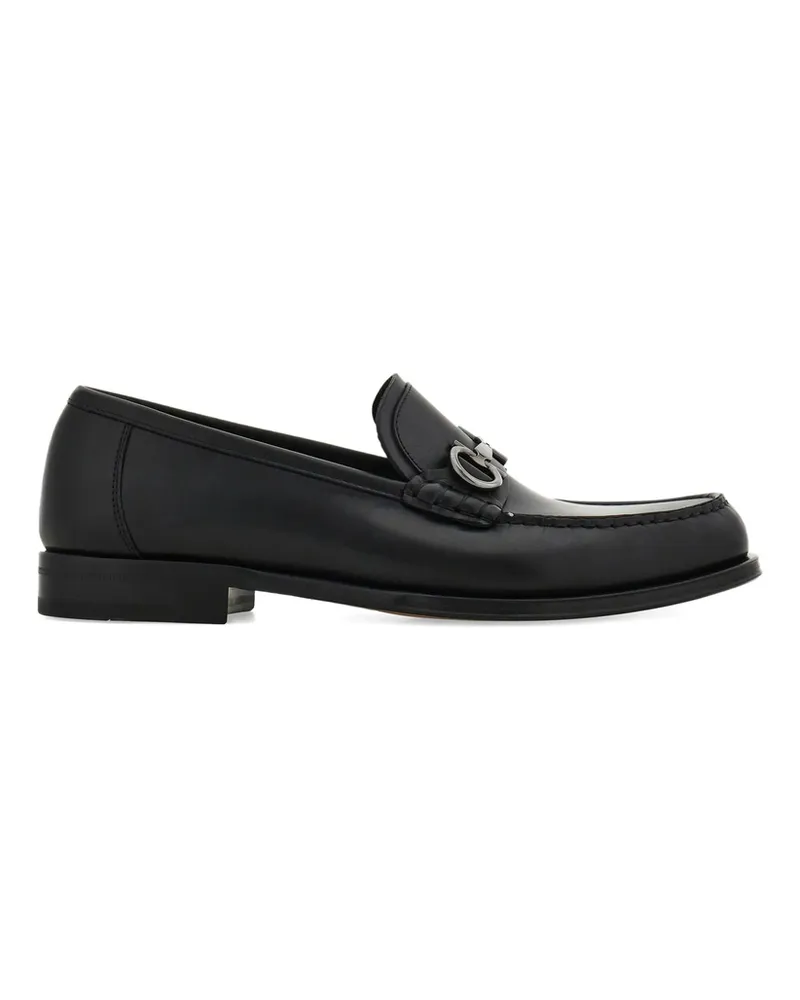 Ferragamo Gancini-buckle Loafers Black