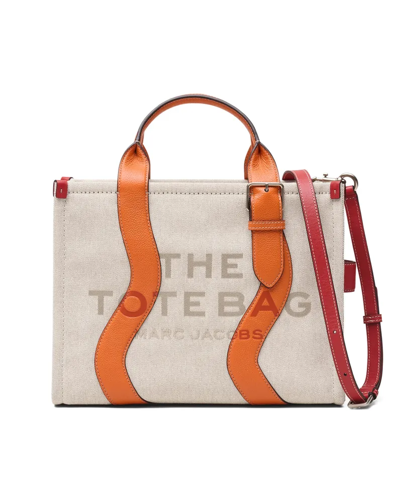 Marc Jacobs The Medium Wavy Canvas Tote Bag Neutrals