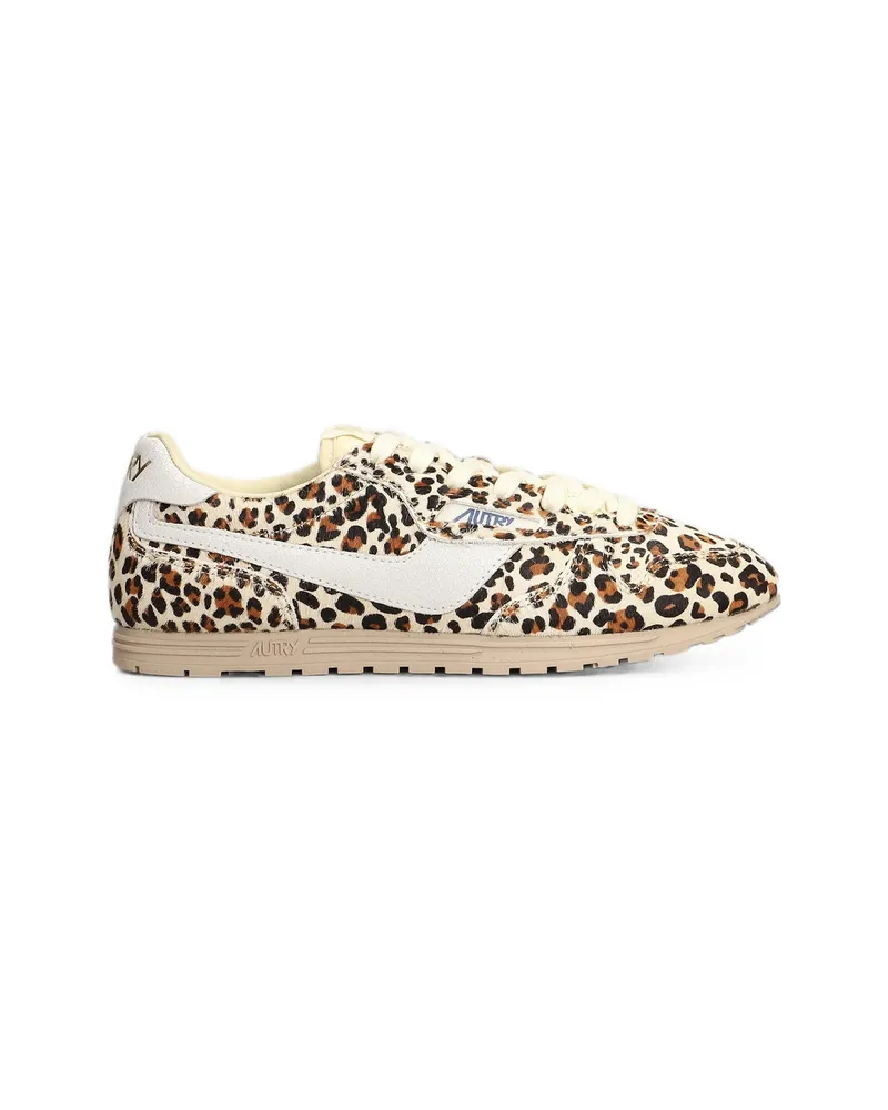 AUTRY Leopard-pattern Sneakers Brown