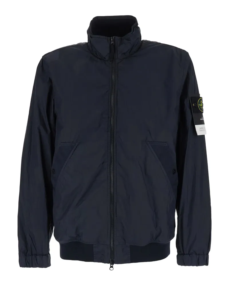 Stone Island Crinkled Badge Jacket Black