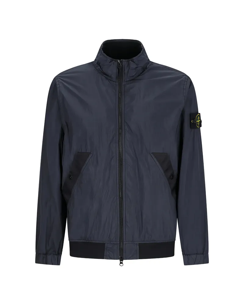 Stone Island Crinkled Badge Jacket Black