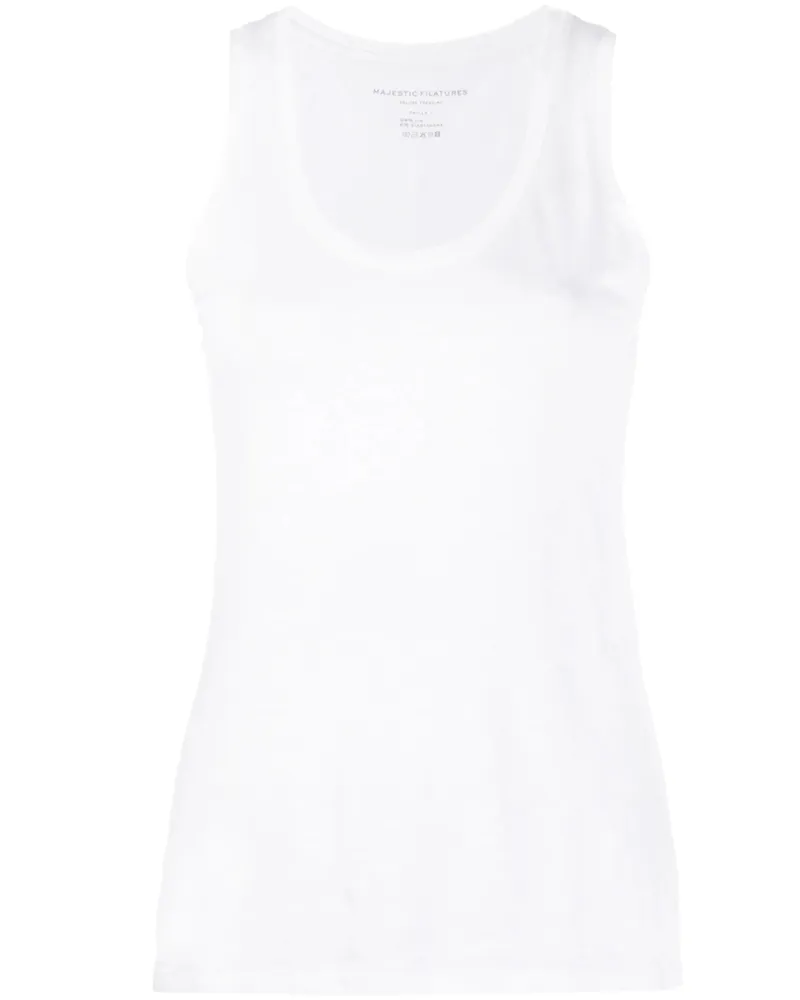 Majestic Boxy Fit Vest Top White