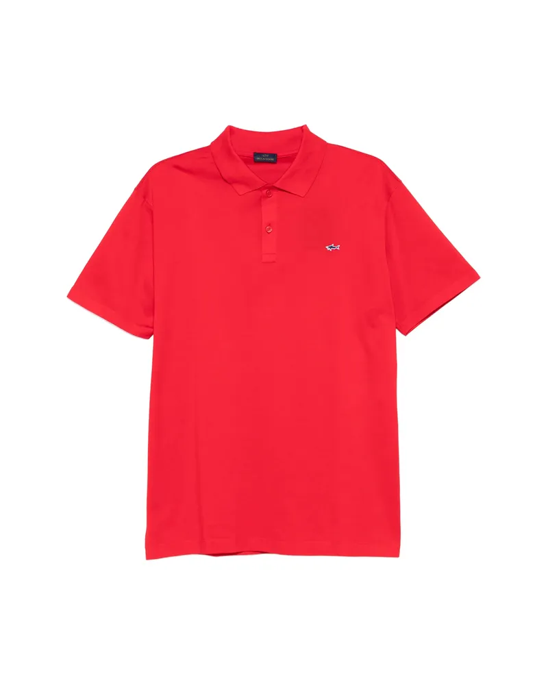 Paul & Shark Short-sleeve Logo-detail Polo Shirt Red