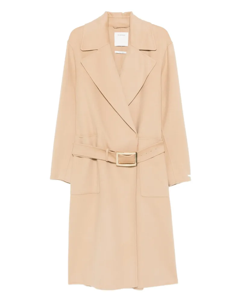 SPORTMAX Belted Coat Neutrals