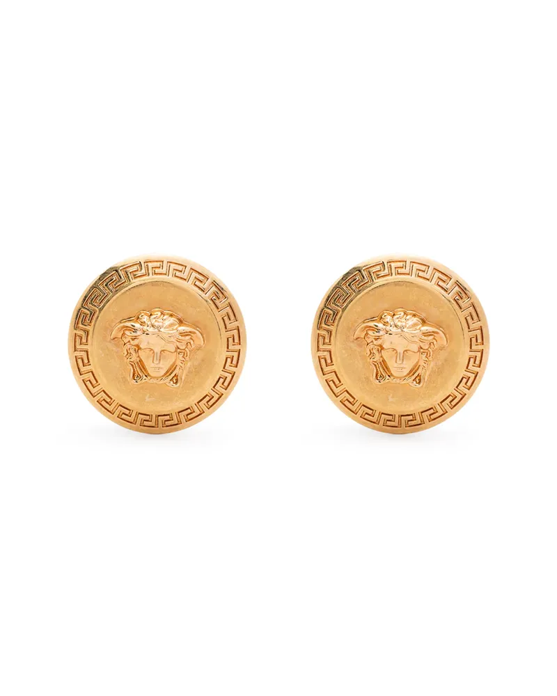 Versace Tribute Medusa Stud Earrings Gold