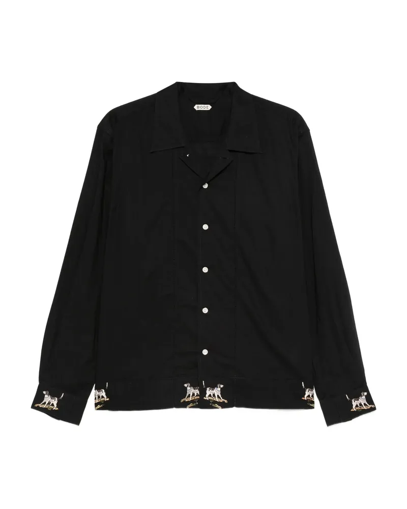 BODE Embroidered-motif Shirt Black