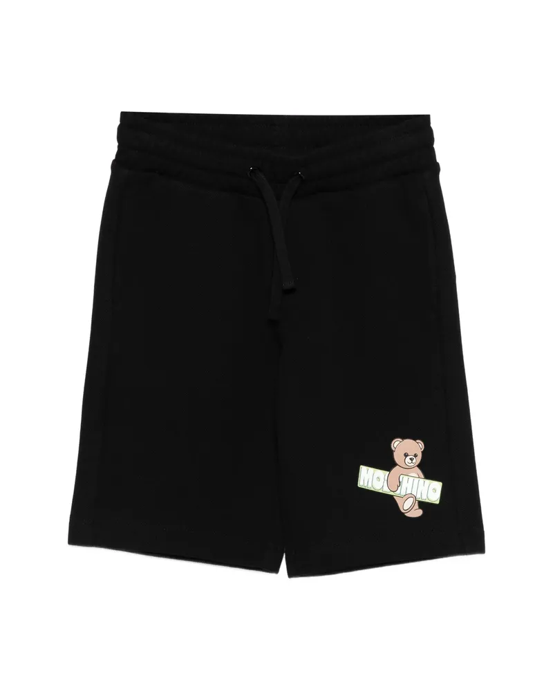 Moschino Teddy-print Shorts Black