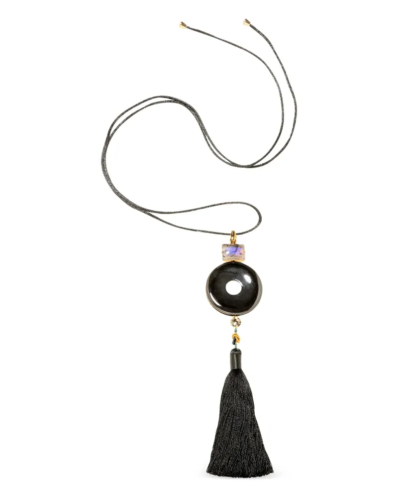 Jennifer Behr Tassel Dakota Necklace Grey