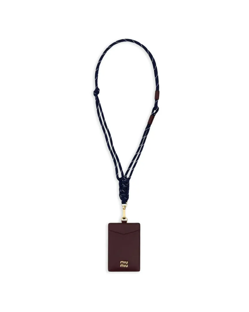 Miu Miu Leather Card Holder Brown