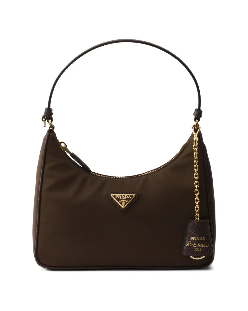 Prada Re-Edition 2005 Re-Nylon And Saffiano Mini Bag Brown