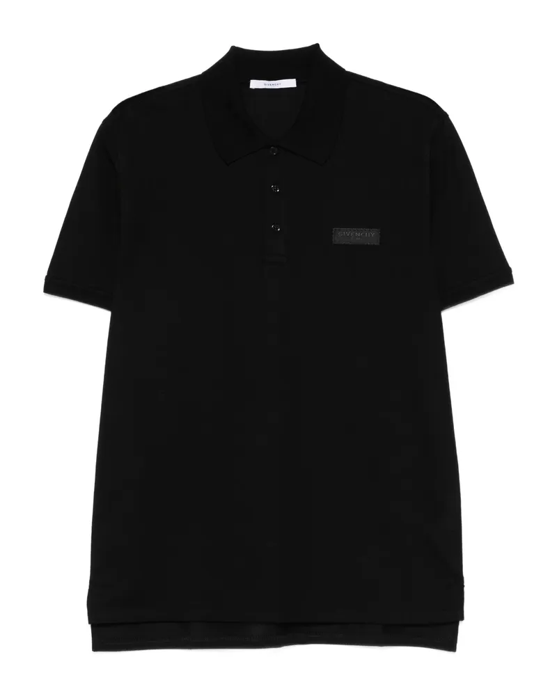 Givenchy Logo-patch Polo Shirt Black