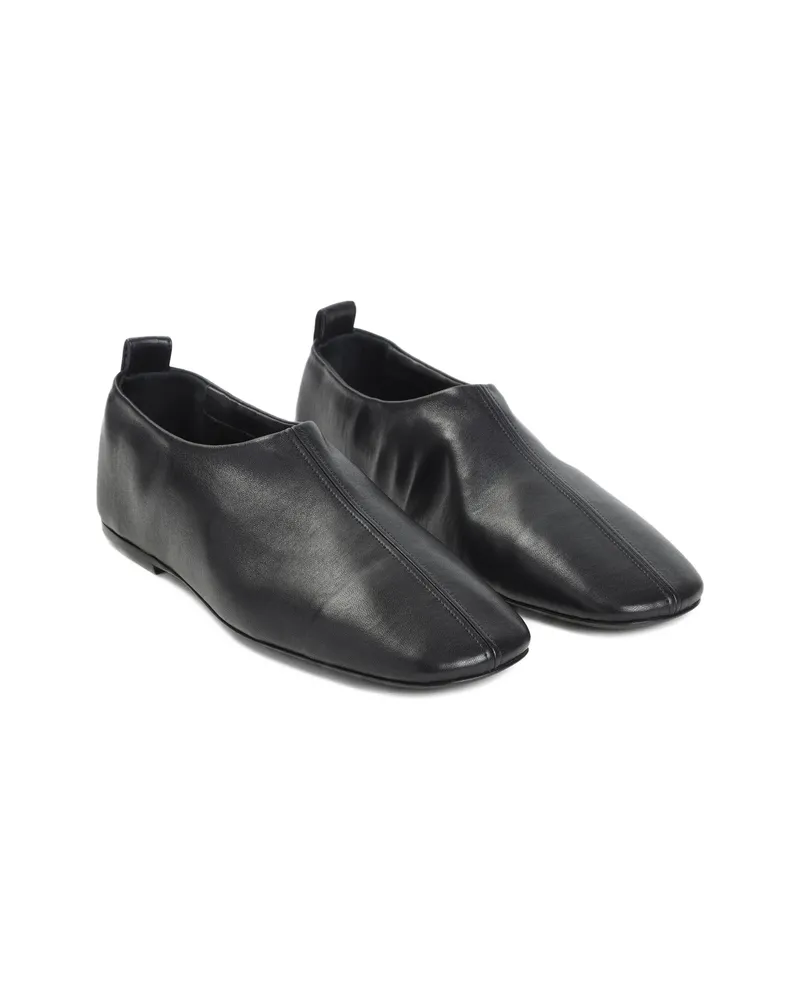 Dries van Noten Leather Square-toe Loafers Black