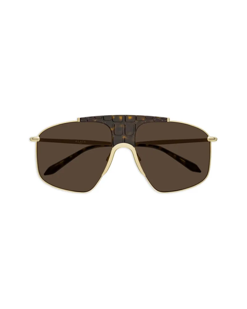 Alaïa Brown Lens Pilot Sunglasses Brown