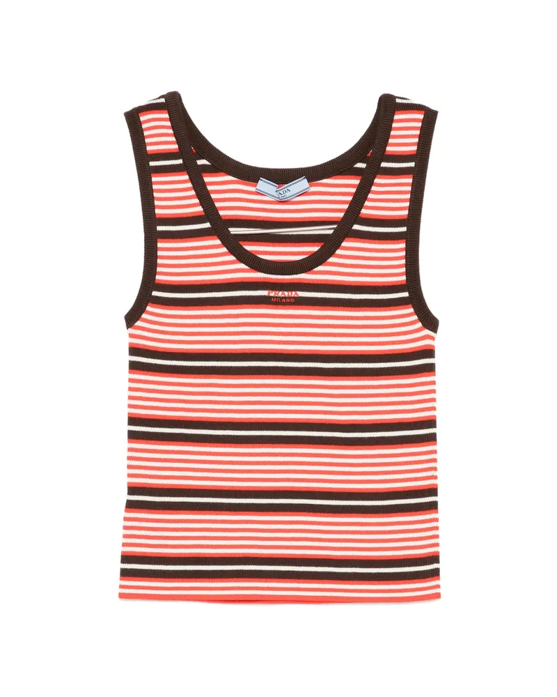 Prada Striped Top Red
