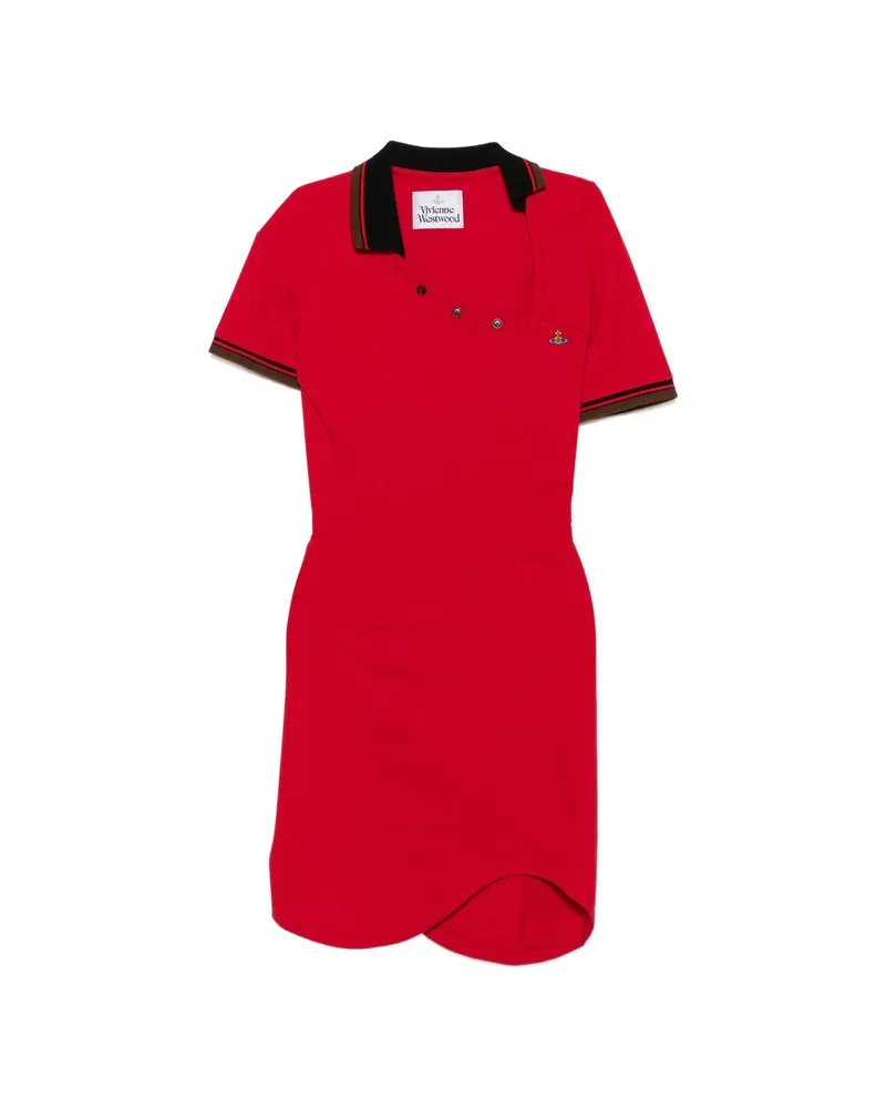 Vivienne Westwood Asymmetric-neck Polo Mini Dress Red