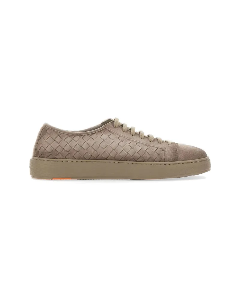 Santoni Woven Sneakers Neutrals