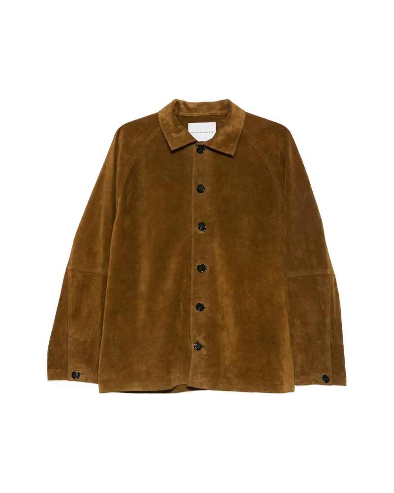 Studio Nicholson Bowe Suede Jacket Brown