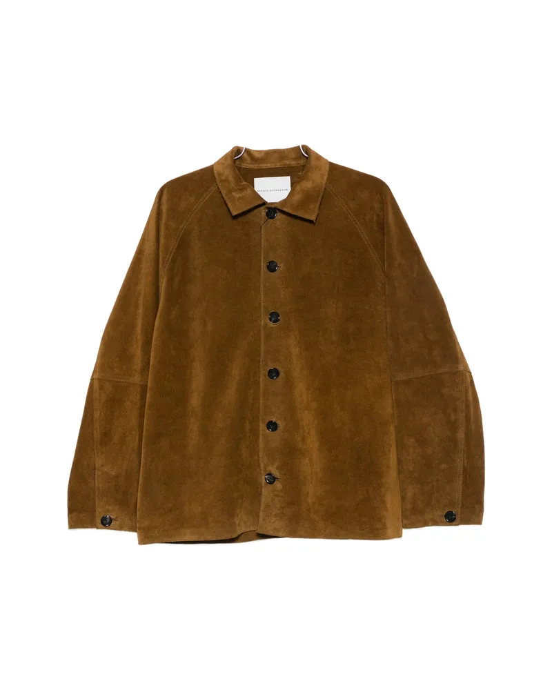Studio Nicholson Bowe Suede Jacket Brown