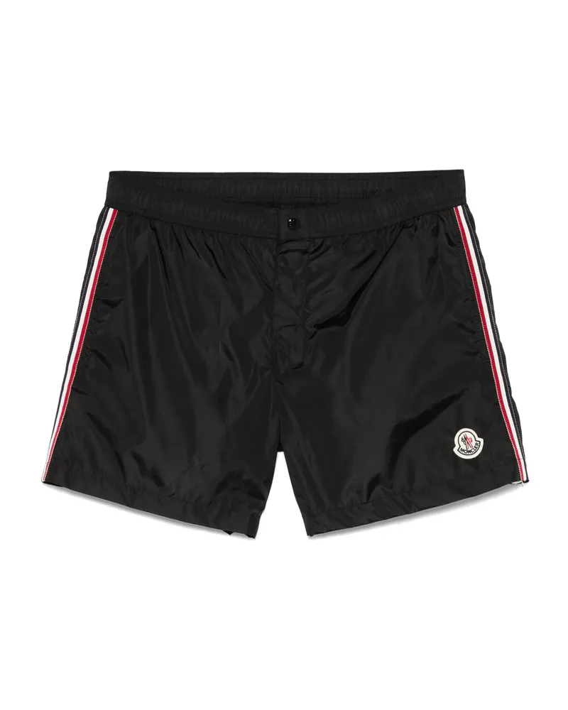 Moncler Stripe Swim Shorts Black