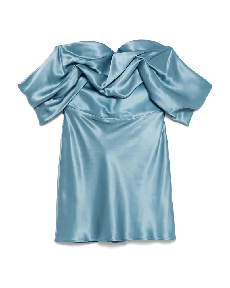 Giuseppe di Morabito Silk Mini Dress Blue