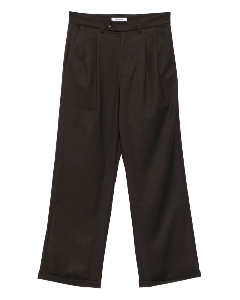 GIMAGUAS Pleated Tailored Trousers Brown