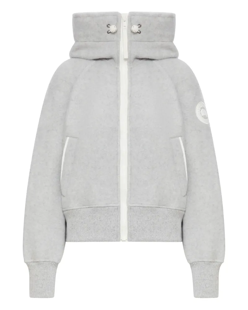 Canada Goose Metallic Wool Hooded Jacket Grey
