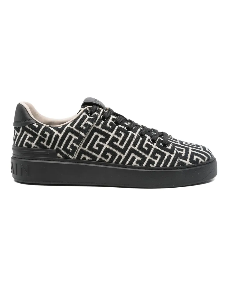 Balmain B-Court Monogram Sneakers Black