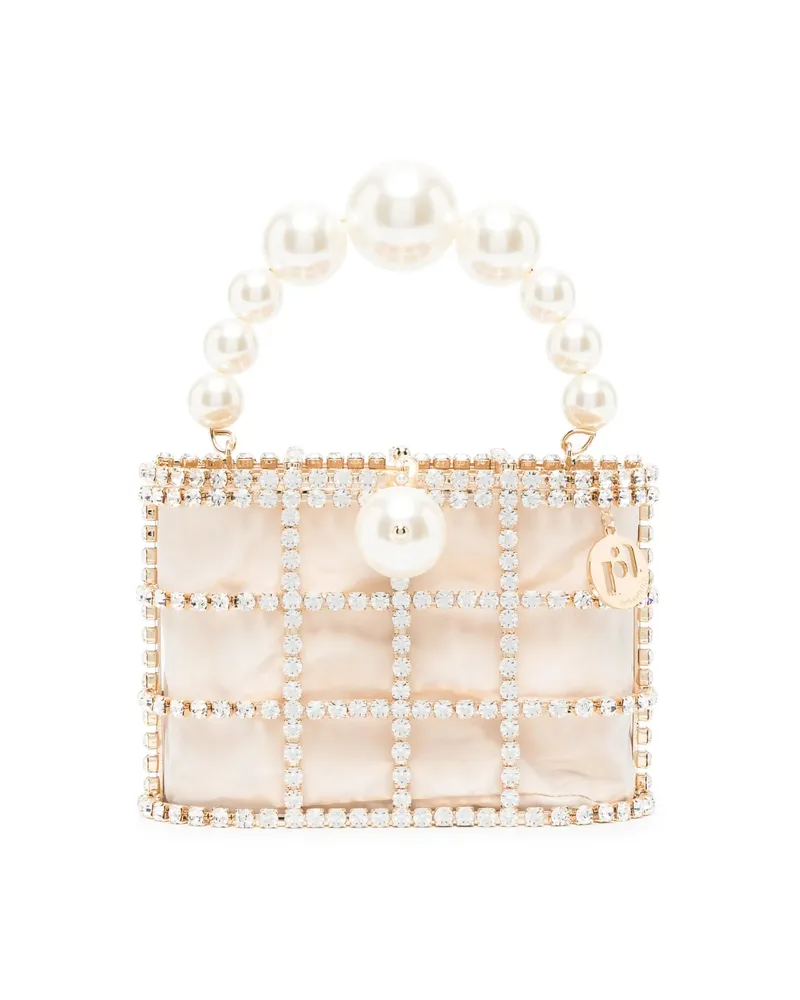 Rosantica Holli Faux Pearl-embellished Mini Bag Gold
