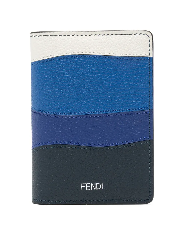 Fendi Colourblock Wallet Blue