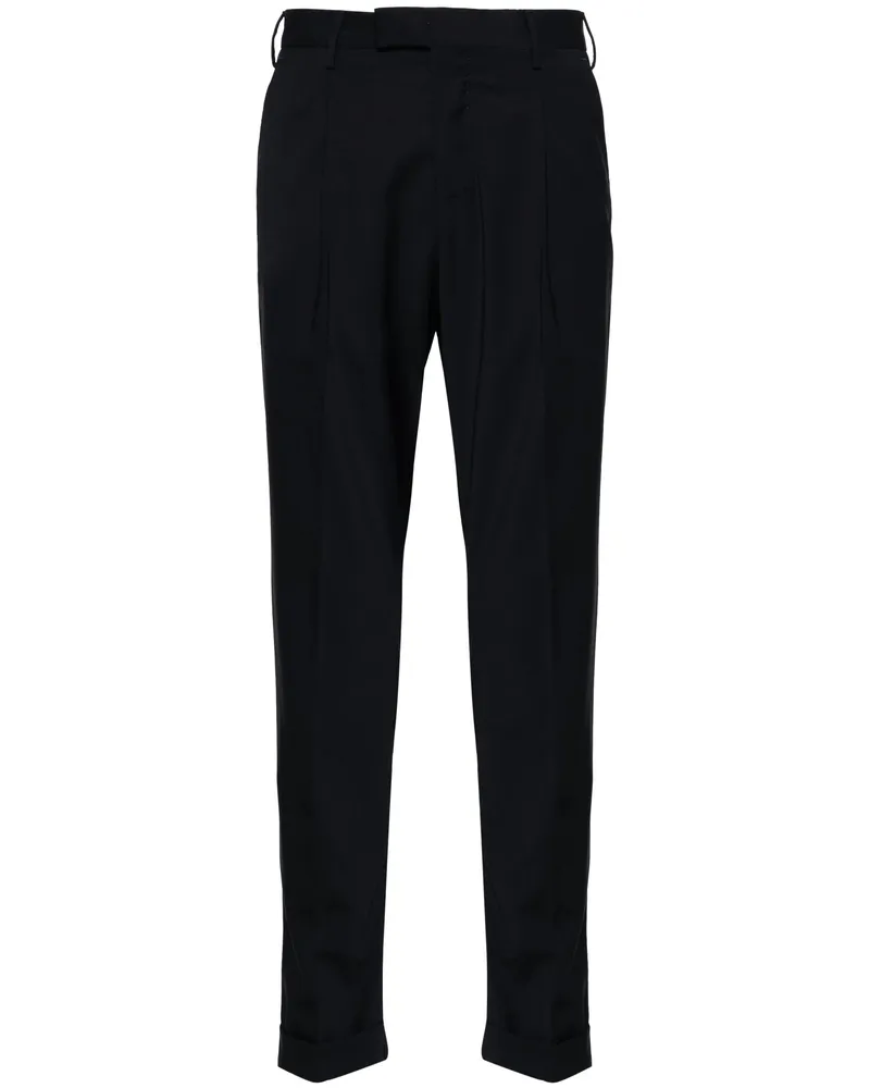 PT TORINO Tapered-leg Tailored Trousers Blue