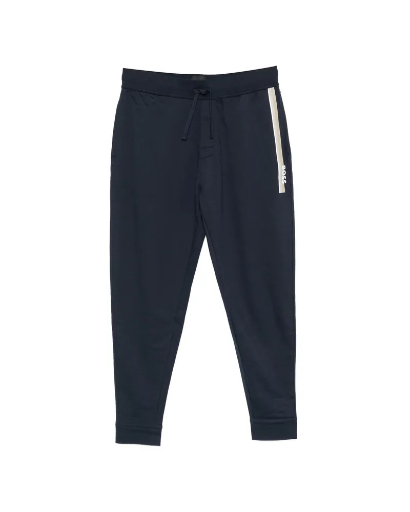 HUGO BOSS Authentic Logo-print Side-stripe Track Pants Blue