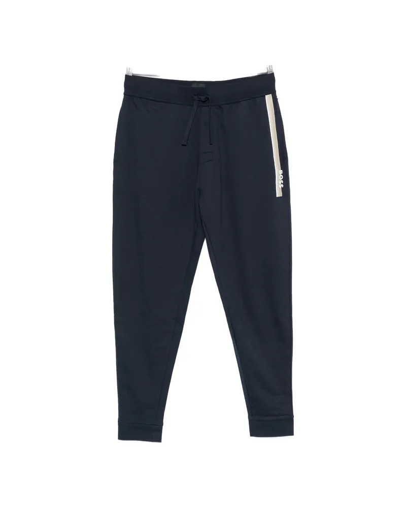 HUGO BOSS Authentic Logo-print Side-stripe Track Pants Blue