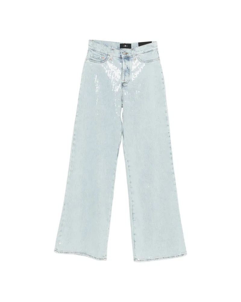 7 for all mankind Sequin Straight-leg Jeans Blue