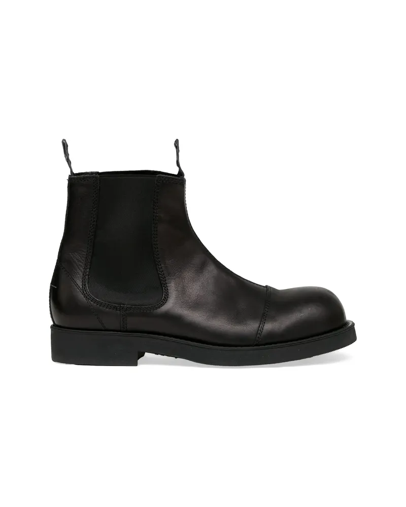 Maison Margiela Biker Leather Chelsea Boots Black