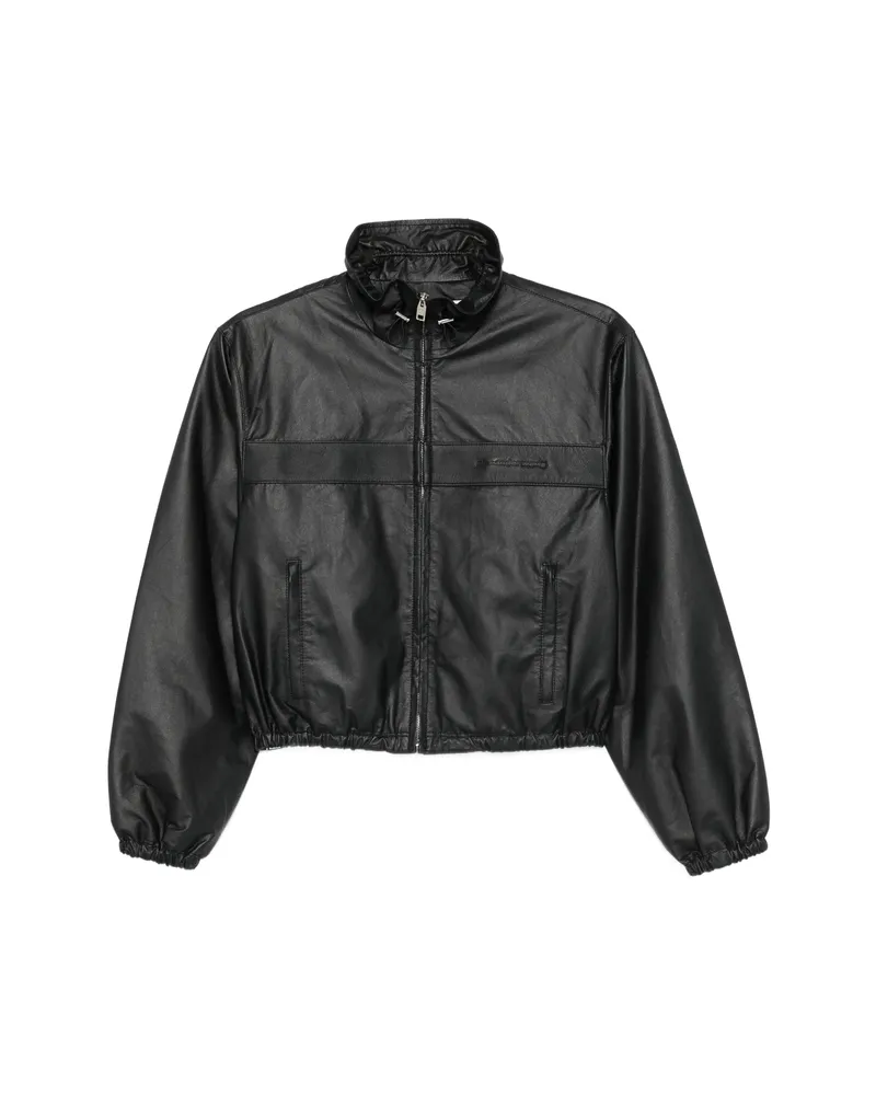 Alexander Wang Zip-up Leather Jacket Black