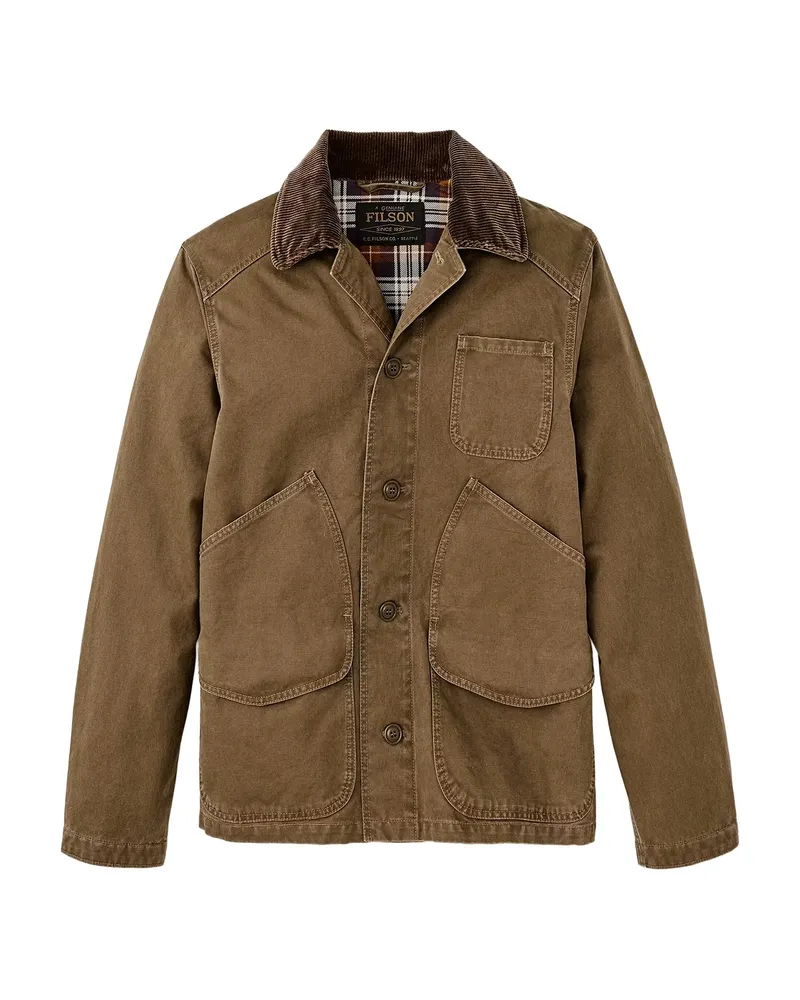 Filson Corduroy-collar Cotton Jacket Brown