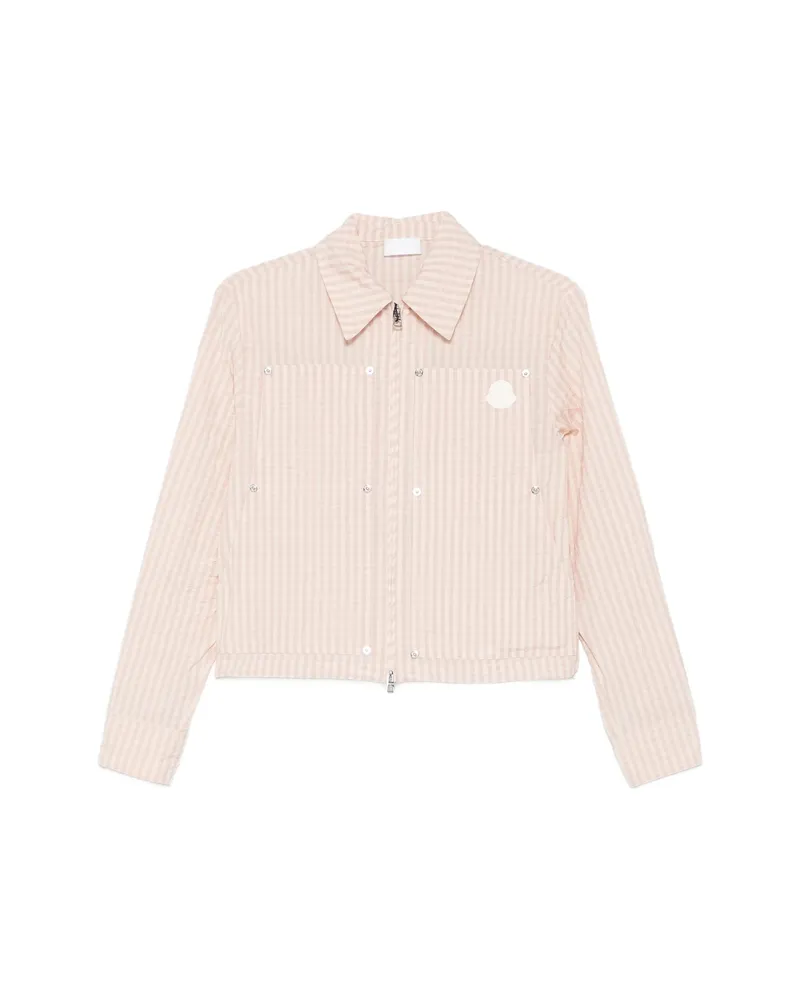 Moncler Gingham-pattern Buttoned Shirt Pink