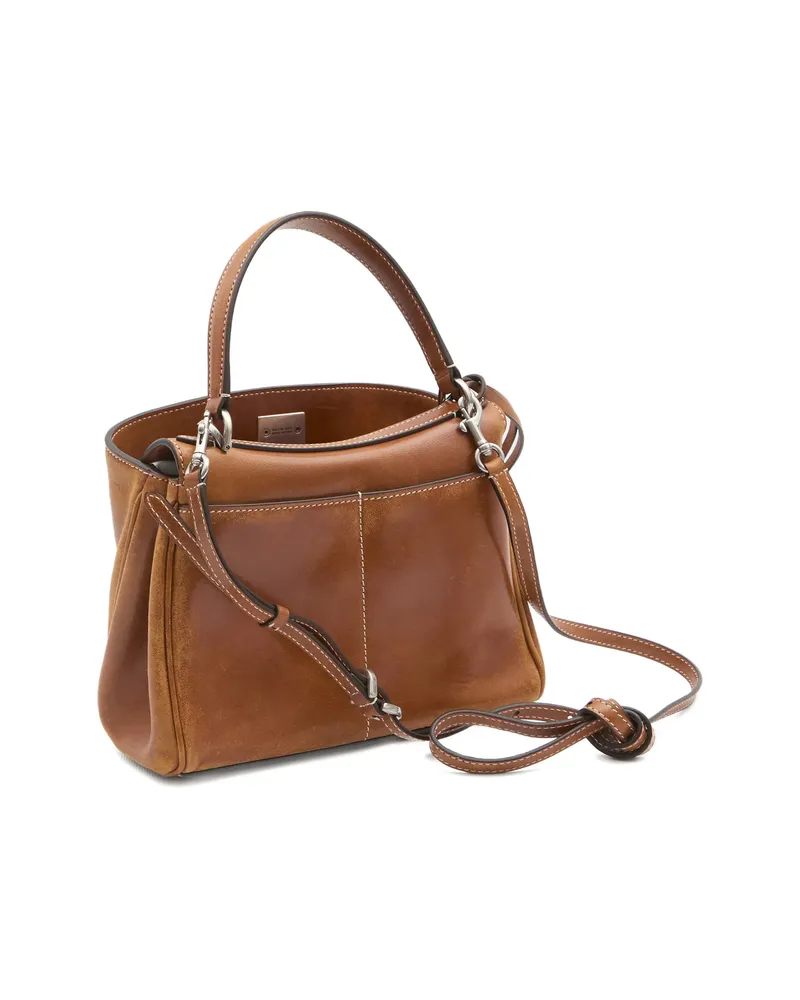 Balenciaga Small Rodeo Leather Tote Bag Brown